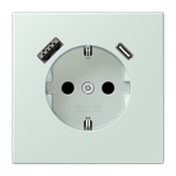 SCHUKO socket with USB charger LC32034 LC1520-15CA215