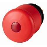 Emergency stop/emergency switching off pushbutton, RMQ-Titan, Mushroom-shaped, 38 mm, Illuminated with LED element, Pull-to-release function, Red, yel