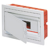 FLUSH MOUNTING ENCLOSURE - WITH BLANK DOOR - PRE-FITTED WITH TERMINAL BLOCK HOUSING 8 MODULES IP40