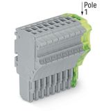 1-conductor female connector Push-in CAGE CLAMP® 1.5 mm² gray, green-y