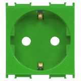 Socket with higher protection cover green 16A