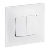 Double switch or two-way switch Neptune - 10A - White