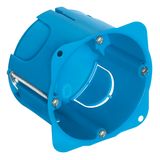 Round flush-mount box f/hollow wall blue