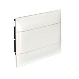 1X12M FLUSH CABINET WHITE DOOR EARTH + X NEUTRAL TERMINAL BLOCK FOR MASONRY WALL