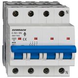Miniature Circuit Breaker (MCB) AMPARO 10kA, C 50A, 3+N