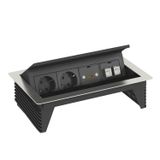 DBK2-M4H D2S2K Deskbox, foldable for installation in table tops 260x167x68