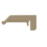 Terminal cover, Polyamide 66, beige, Height: 51.5 mm, Width: 25.7 mm, 