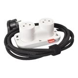 654904 Incara Electr'On double power socket Mobile surface to compose - 2 white finish stations