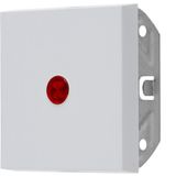 HK07 - Flächenwippe mit Linse rot, Farbe: grau matt
