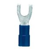 Fork crimp cable shoe, insulated, blue, 1.5-2.5mmý, M4