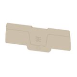 End plate (terminals), 82.1 mm x 2.1 mm, dark beige