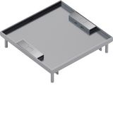 levelable stainless steel cassette Q16 with cable outlet w. flooring d