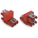 h-distribution connector 3-pole Cod. P red