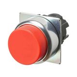 Pushbutton A22NZ Ã˜22, bezel metal, PROJECTED, MOMENTARY, CAP COLOR Opaque RED, A2270163H