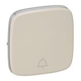 Cover plate Valena Allure - changeover push-button with bell symbol - ivory