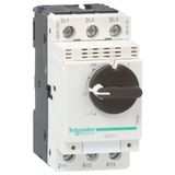 Motor circuit breaker, TeSys Deca, 3P, 1.6 A, magnetic, rotary handle, screw clamp terminals