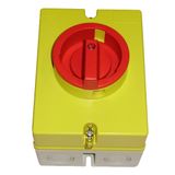 Emergency-Stop Main Switch 4-pole, 40A, 15kW, IP65