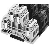 Allen-Bradley 1492-WD4 1492-W IEC Terminal Block, Two-Circuit Feed-Through Block, 4 mm (# 22 AWG - # 10 AWG) or 2.5 mm (# 22 AWG - # 12 AWG), Standard Feedthrough, Gray (Standard),