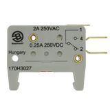 Microswitch, high speed, 2 A, AC 250 V, Switch K1, type K indicator, 6.3 x 0.8 lug dimensions