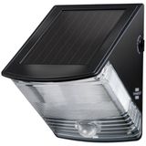 Solar LED Wall Lamp SOL 04 plus IP44 with PIR sensor 2xLED 0,5W 85lm Colour Black