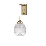 Satin Gold Metal Clear Glass LED E14 1x5 Watt 230 Volt IP20 Bulb Excluded L: 18 W: 27.5 H: 40 cm