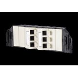 Subway underfloor unit GB3 Modul 6 port unequipped pearl white