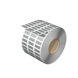 Device marking, Self-adhesive, halogen-free, 18 mm, Polyester, silver
