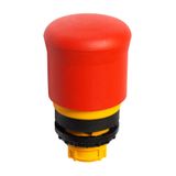 Emergency stop button, non-illum., red, unlatched