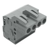 1-conductor female connector, angled CAGE CLAMP® 2.5 mm² gray