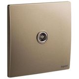 Mallia Senses - 1 gang female terminal TV socket outlet - Dark Bronze