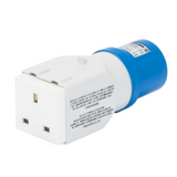 SYSTEM ADAPTOR - FROM INDUSTRIAL TO DOMESTIC IP44 - SOCKET-OUTLET 2P+E 16A 230V ac 50/60HZ - 1 PLUG 2P+E 13A BRITISH STD.