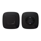 READY-TO-CONNECT OUTLET PACK-1 SCHUKO  OUTLET+1 REM. SWITCH VALENA ALLURE BLACK