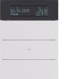 B.IQ push-button 3gang thermostat, display, KNX - B.IQ, p. white, matt