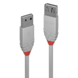 0.2m USB 2.0 Type A Extension Cable, Anthra Line, Grey USB Type A Male to A Female