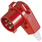 Angled plug, 16A4p6h400V, IP44