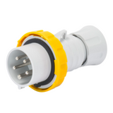 STRAIGHT PLUG HP - IP66/IP67/IP68/IP69 - 2P+E 32A 100-130V 50/60HZ - YELLOW - 4H - SCREW WIRING