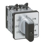 Cam switch - voltmeter - PR 12 - 16 A - 6 contacts -3 CT with neutral -screw fix