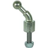 Fixed ball point D 20mm angled 45° with threaded bolt and nut M12x30mm