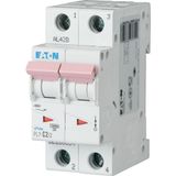 Miniature circuit breaker (MCB), 2 A, 2p, characteristic: C