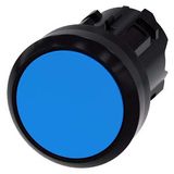 Pushbutton, 22 mm, round, plastic, blue, pushbutton, flat momentary contact 3SU1000-0AB50-0AA0-Z Y12