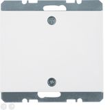 Blind plug centre plate, screw-on, K.1, p. white glossy