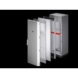 Aluminium/sheet steel door, vented for VX IT, 800x2200 mm, RAL 9005