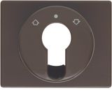 Centre plate for key push-button for blinds/key switch, arsys, brown g