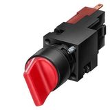 Selector switch, 16 mm, round, plas...