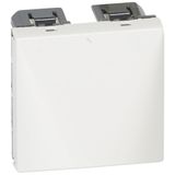 CABLE OUTLET 2 MODULES WHITE EUROPE