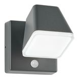 Zeta LED Square Single PIR 12,5W 800lm 3000K IP54 anthracite