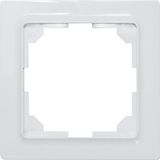 Single universal frames in E-Design55, pure white glossy