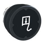 pushbutton head for harsh environment - black - with marking-legend rotated 90°