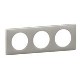 Céliane plate 3 positions - Pearl Gray Metal Finish