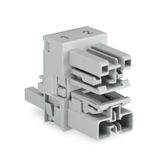 h-distribution connector 2-pole Cod. B gray